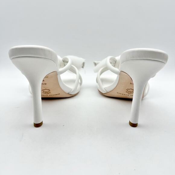 Loeffler Randall Womens Margi Bow Heels US 8.5 M EU 39 White Leather EUC - Picture 10 of 13